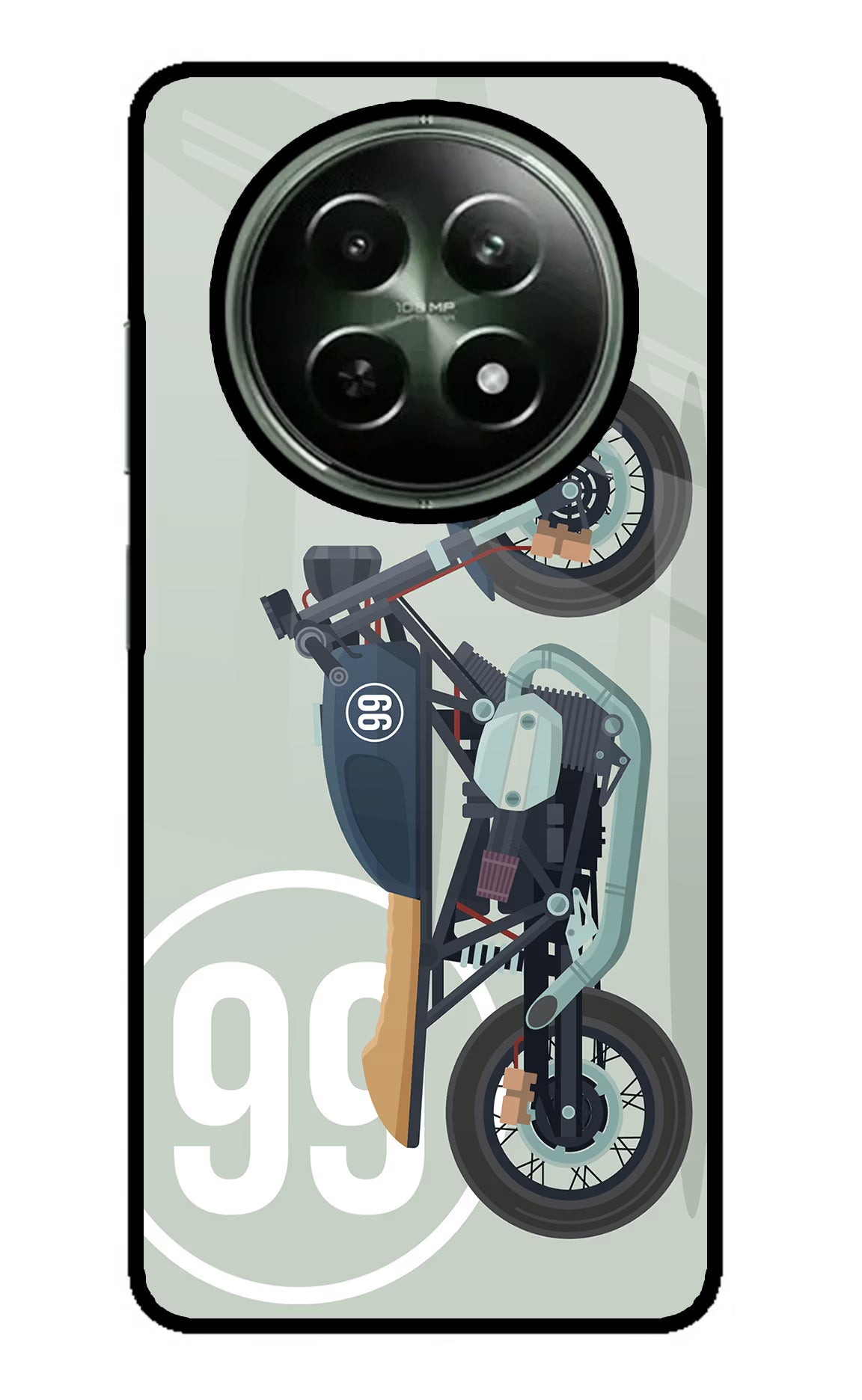 Classic Cafe Racer 99 Realme 12x 5G Glass Case Back Cover by Casekaro