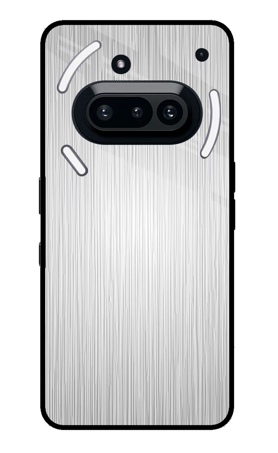 Wooden Grey Texture Nothing Phone 3A Glass Case Back Cover by Casekaro