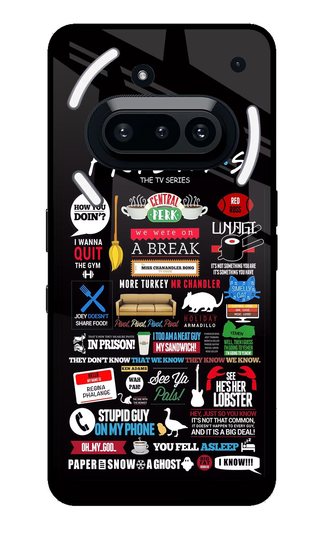 FRIENDS Nothing Phone 3A Glass Case Back Cover by Casekaro