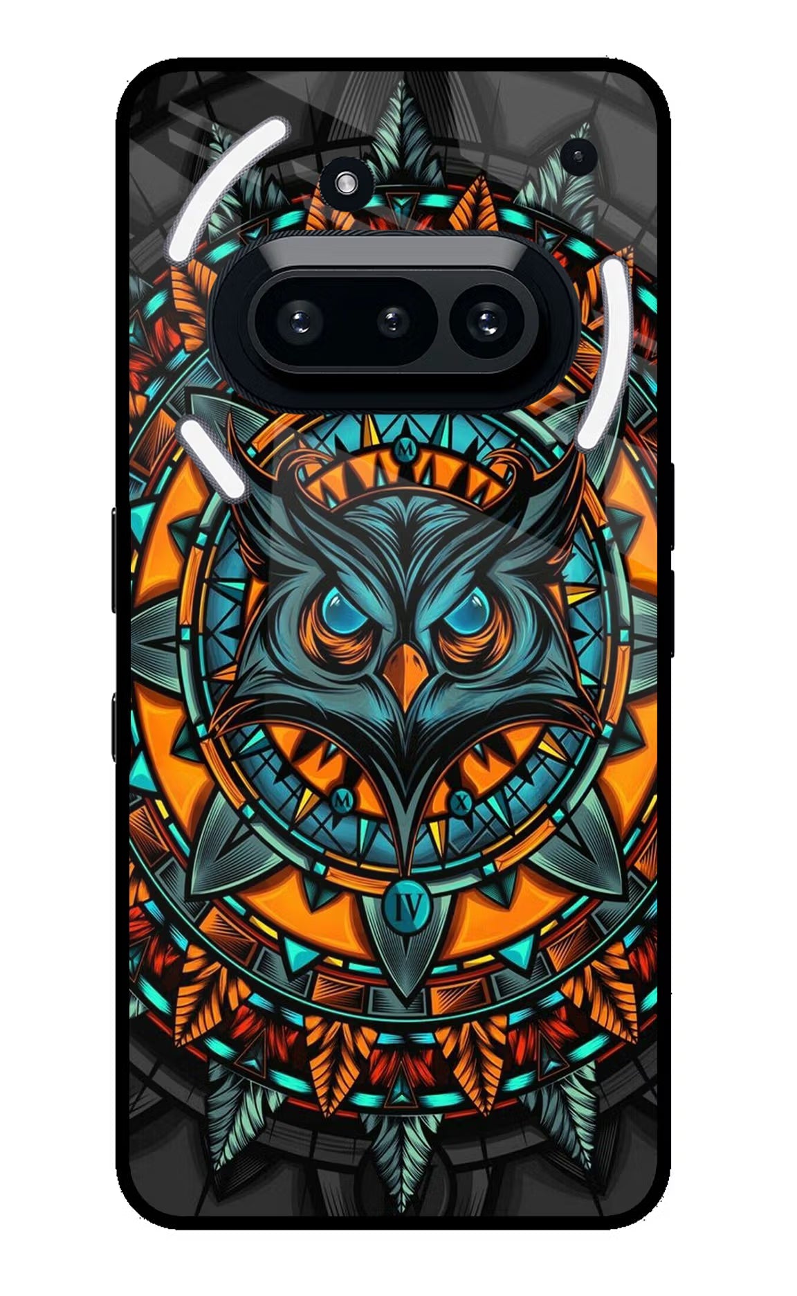 Angry Owl Art Nothing Phone 3A Glass Case Back Cover by Casekaro