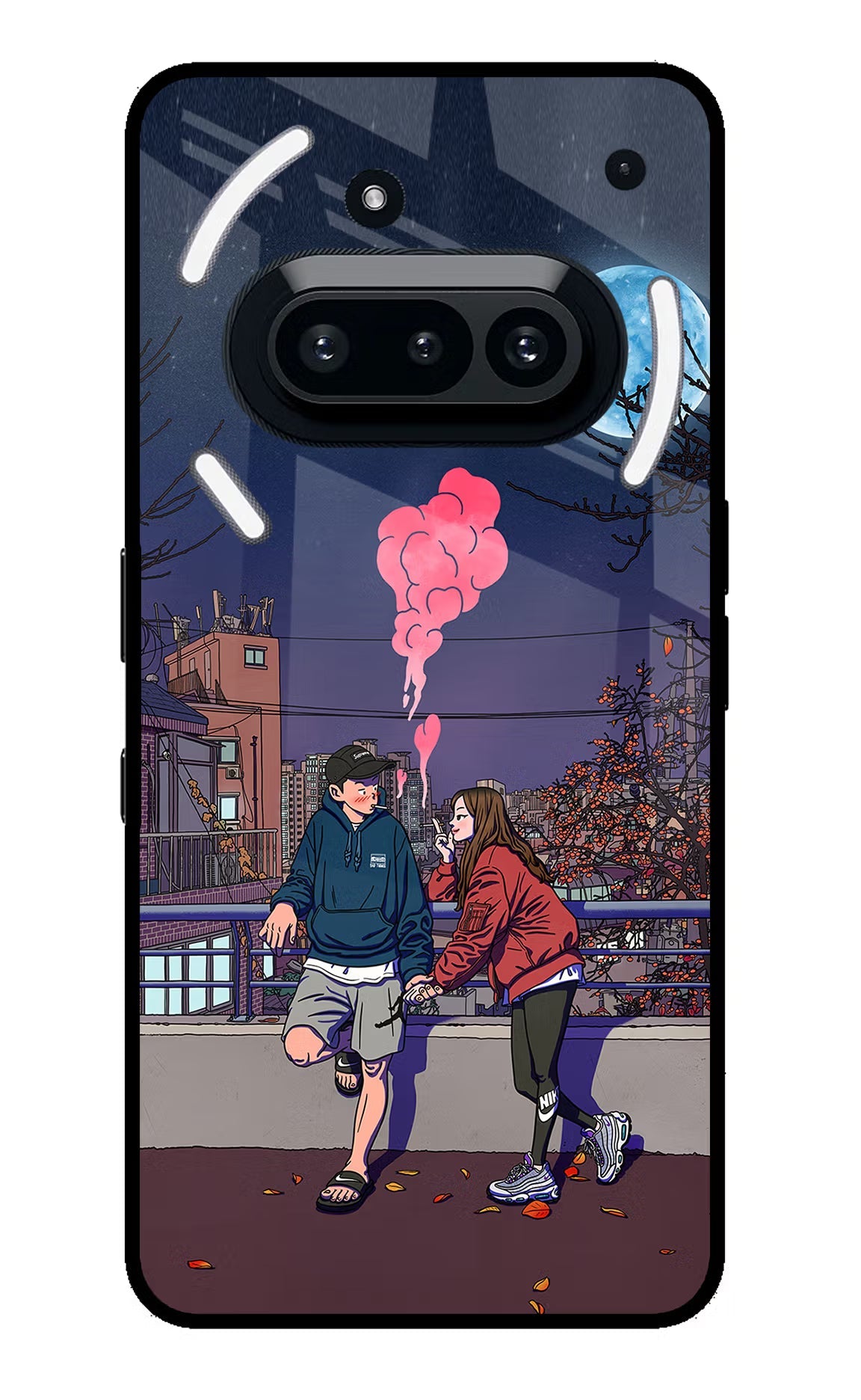 Chilling Couple Nothing Phone 3A Glass Case Back Cover by Casekaro