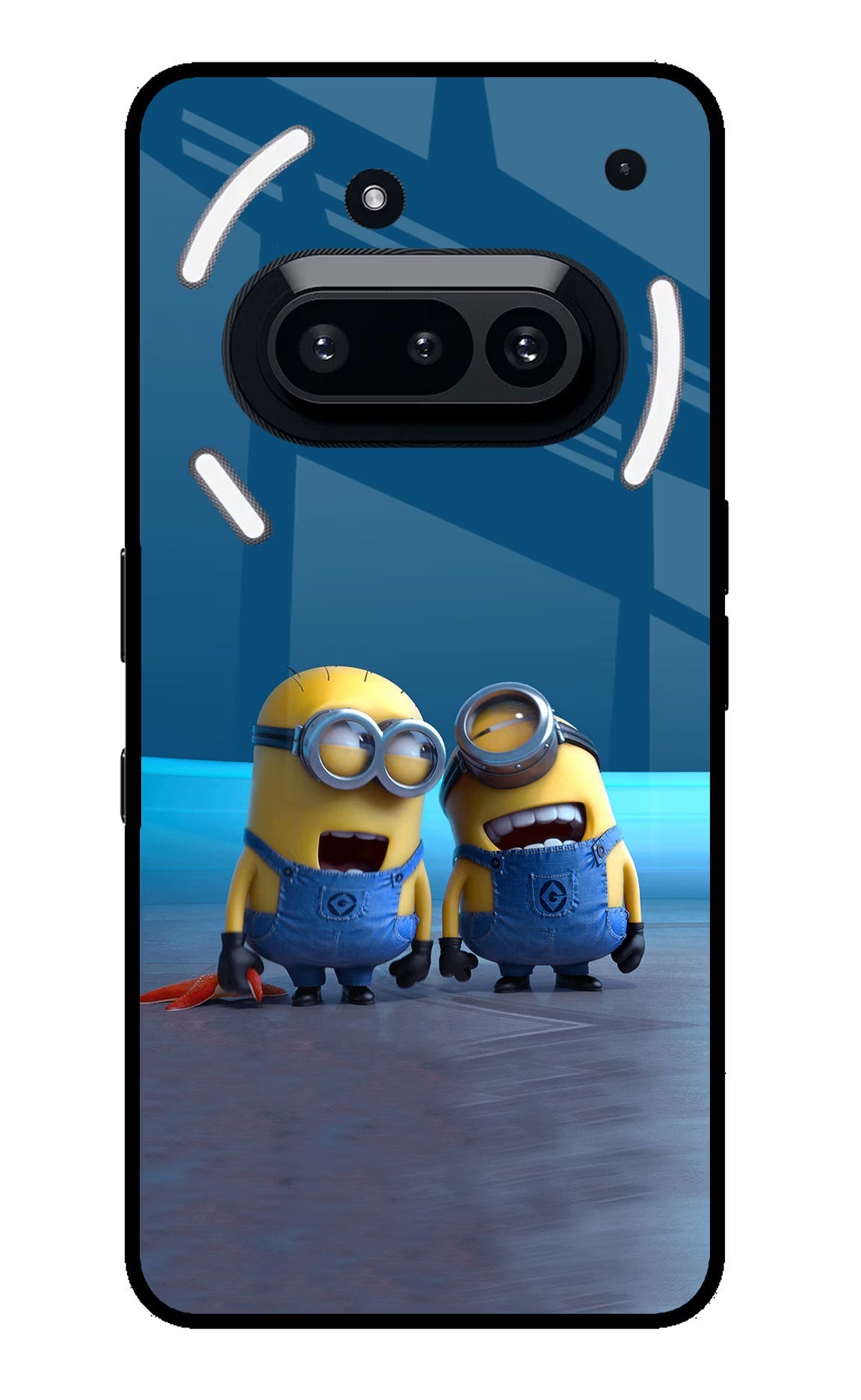Minion Laughing Nothing Phone 3A Glass Case Back Cover by Casekaro