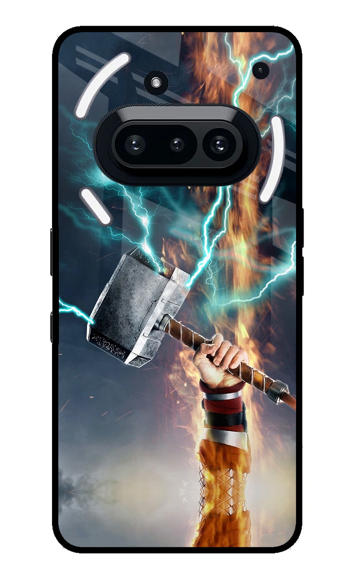 Thor Hammer Mjolnir Nothing Phone 3A Glass Case Back Cover by Casekaro
