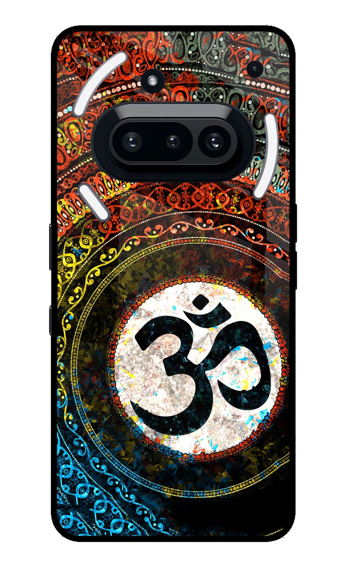 Om Cultural Nothing Phone 3A Glass Case Back Cover by Casekaro