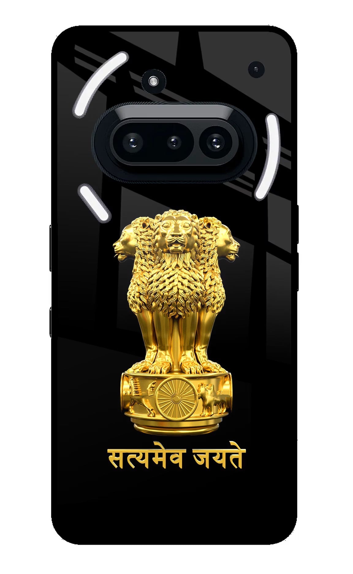 Satyamev Jayate Golden Nothing Phone 3A Glass Case Back Cover by Casekaro