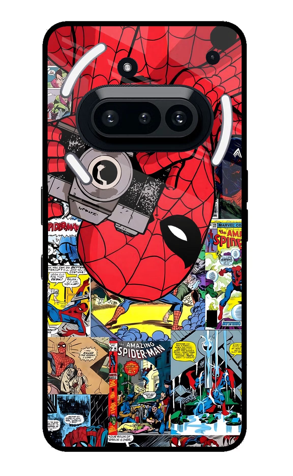 Spider Man Nothing Phone 3A Glass Case Back Cover by Casekaro