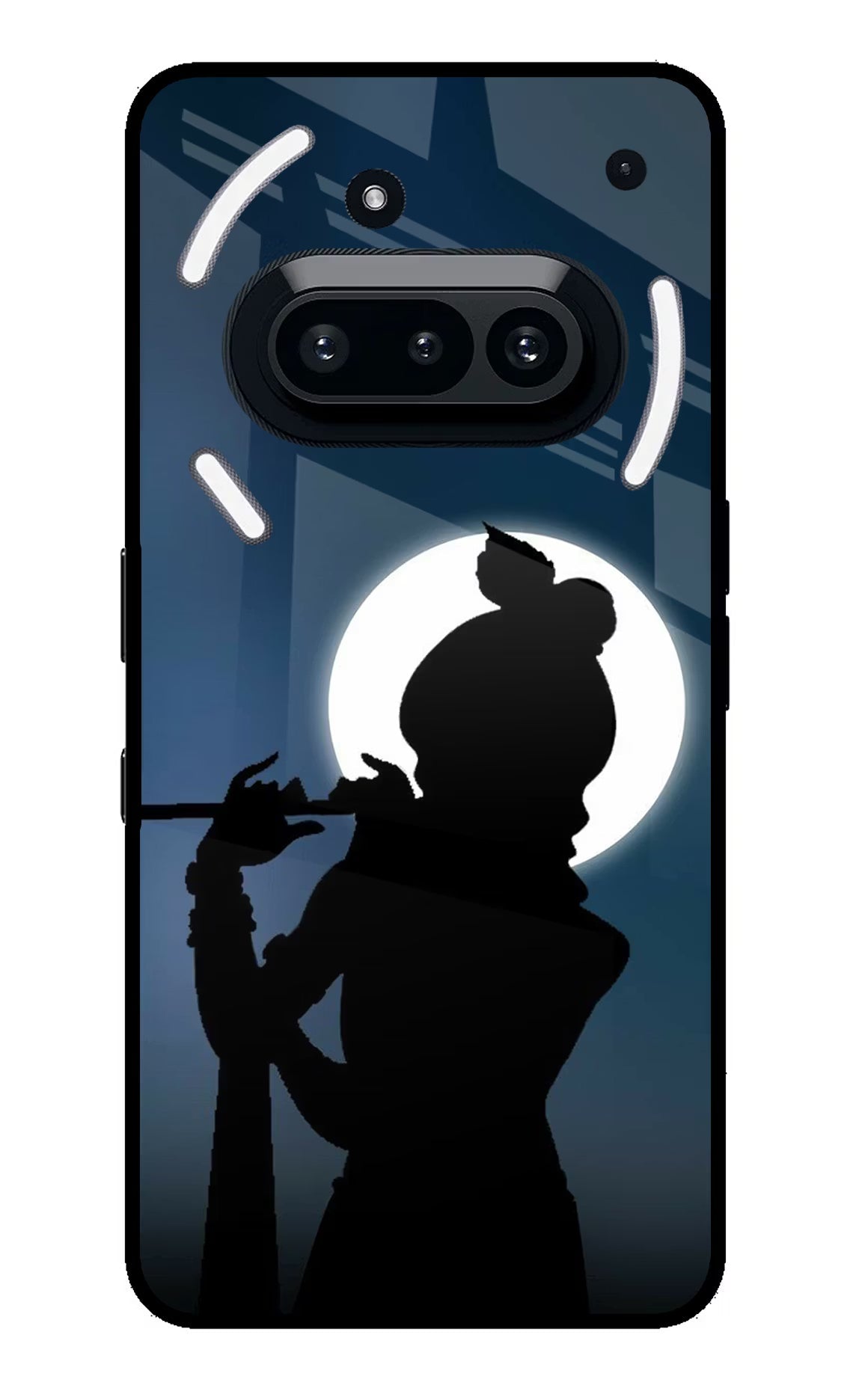 Shri Krishna Silhouette Nothing Phone 3A Glass Case Back Cover by Casekaro
