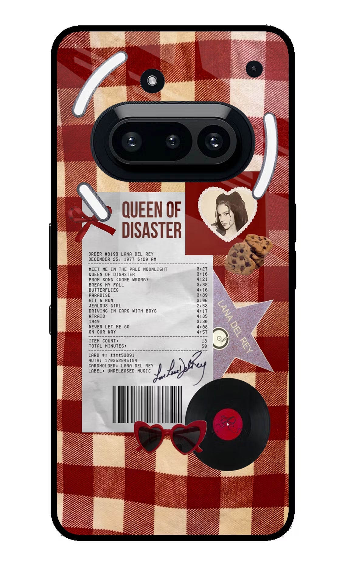 Queen of Disaster Nothing Phone 3A Glass Case Back Cover by Casekaro