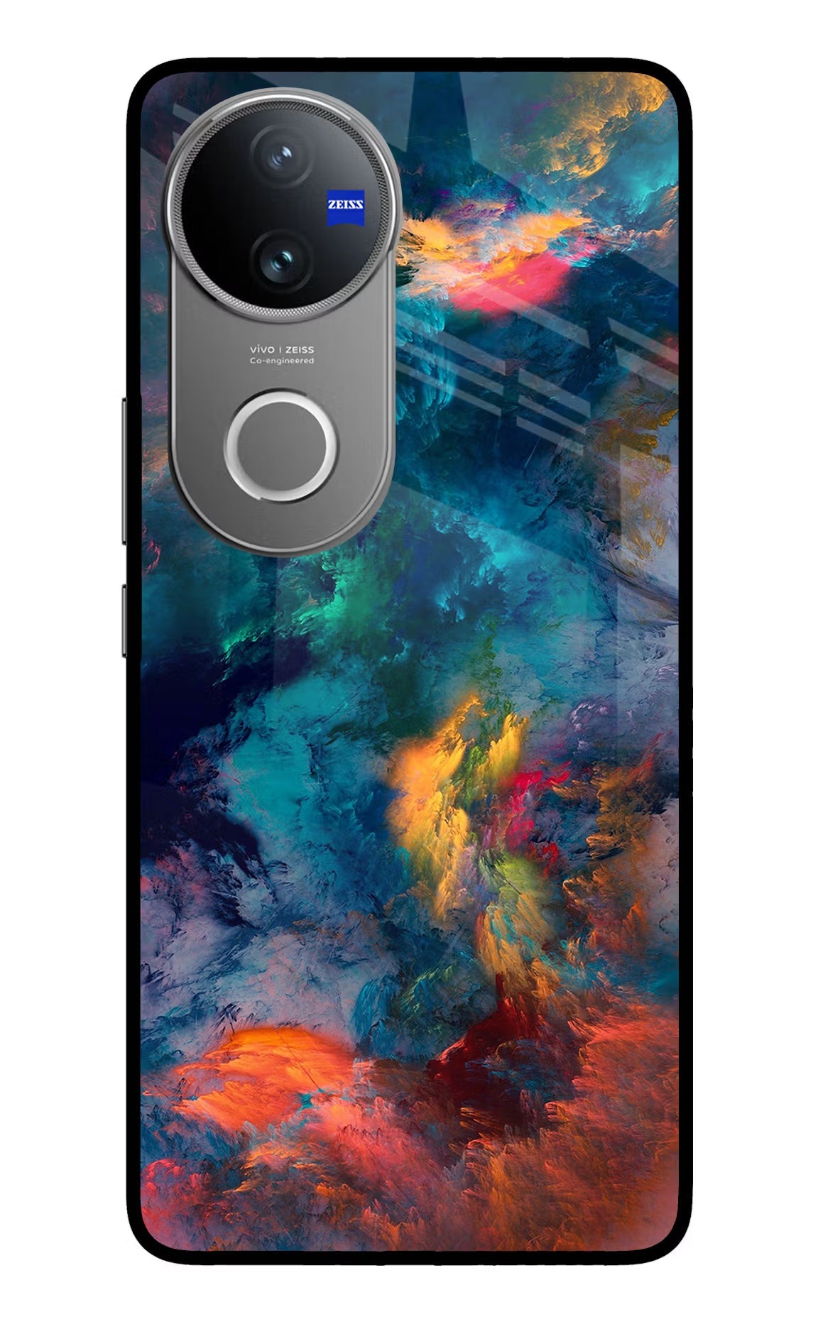 Artwork Paint Vivo V50 5G Glass Case Back Cover by Casekaro