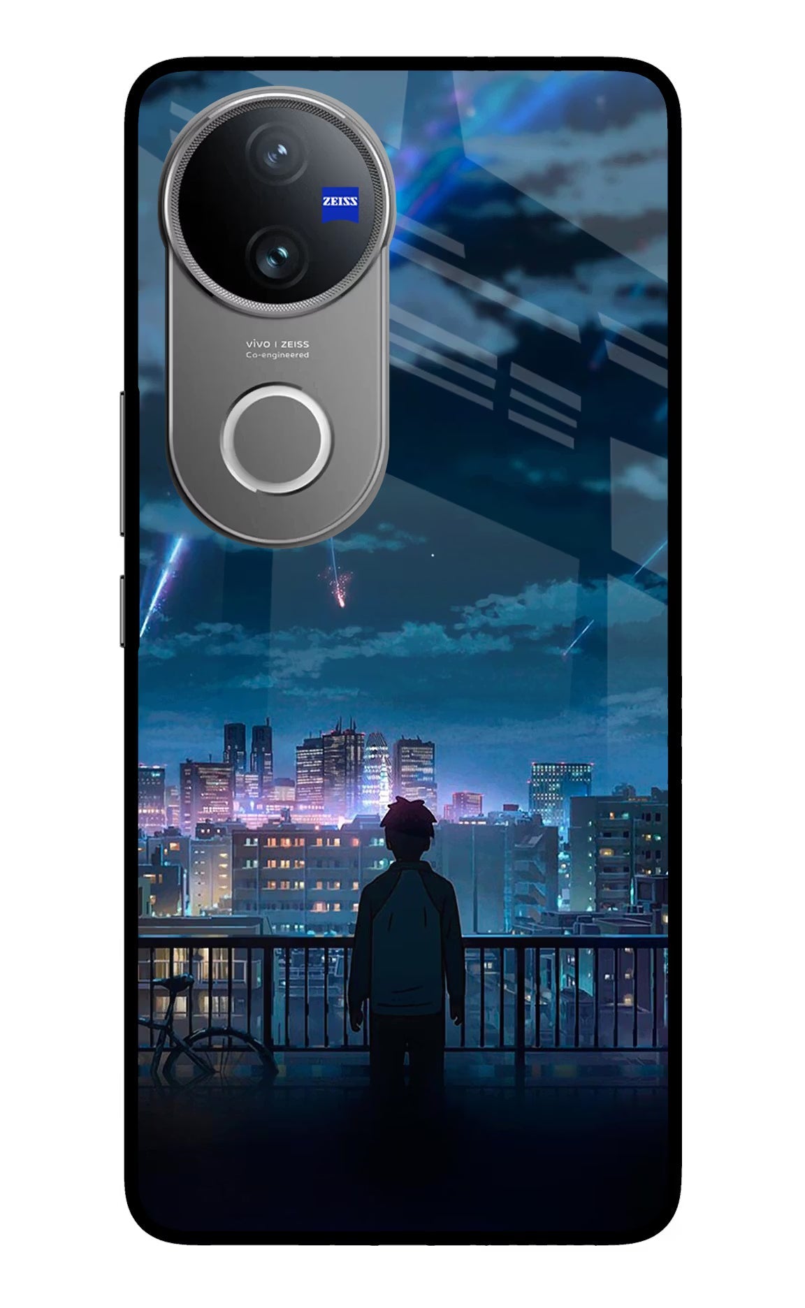 Anime Vivo V50 5G Glass Case Back Cover by Casekaro