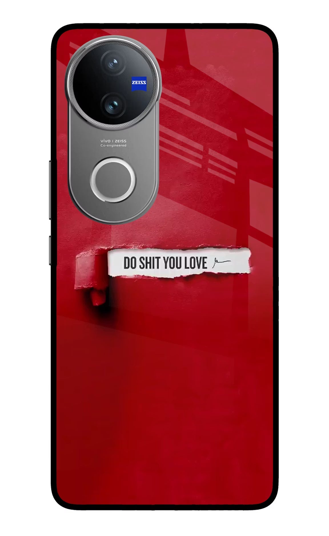 Do Shit You Love Vivo V50 5G Glass Case Back Cover by Casekaro