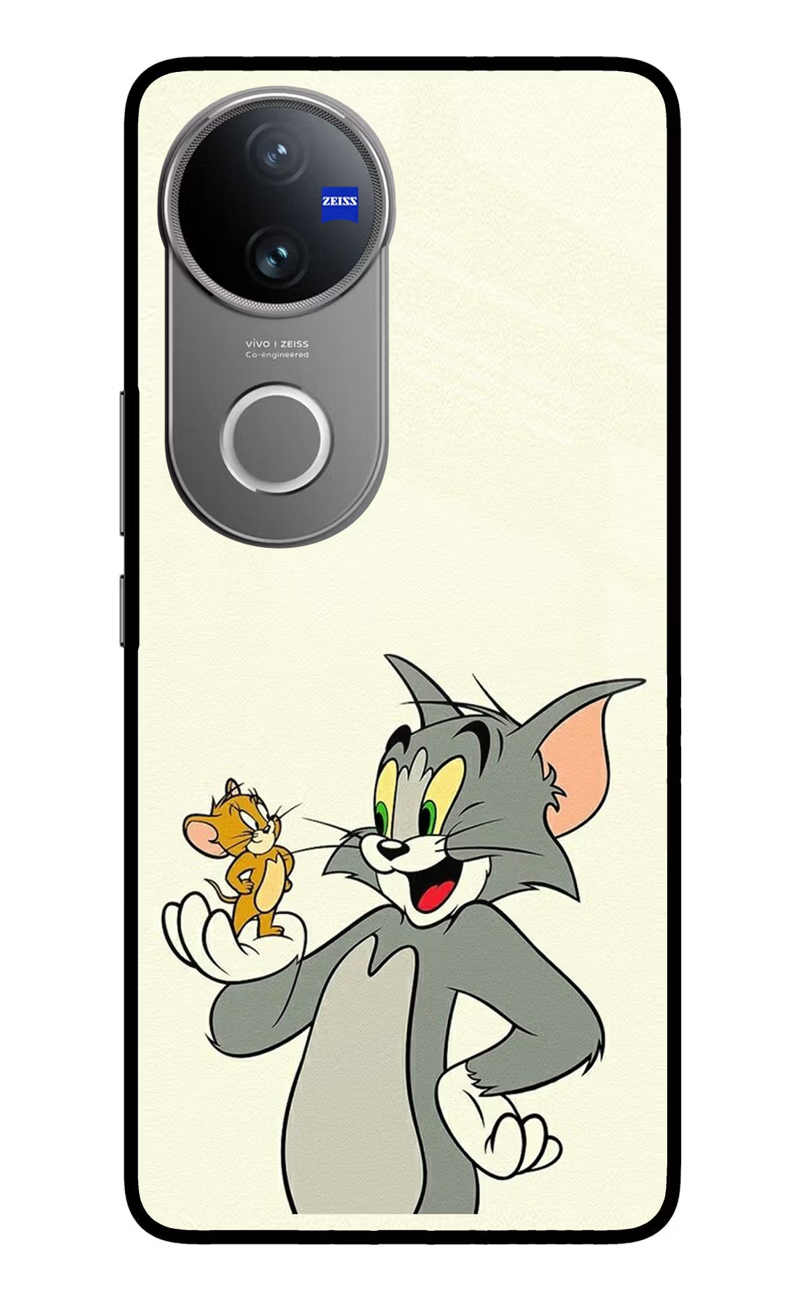 Tom & Jerry Vivo V50 5G Glass Case Back Cover by Casekaro