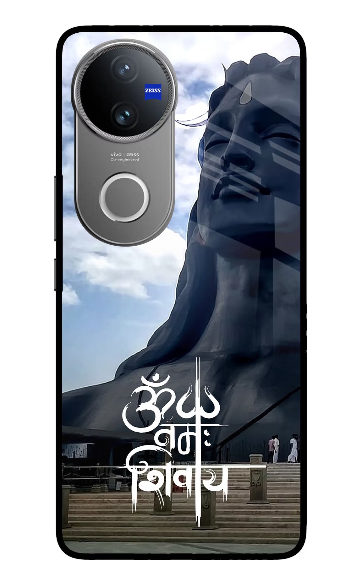 Om Namah Shivay Vivo V50 5G Glass Case Back Cover by Casekaro