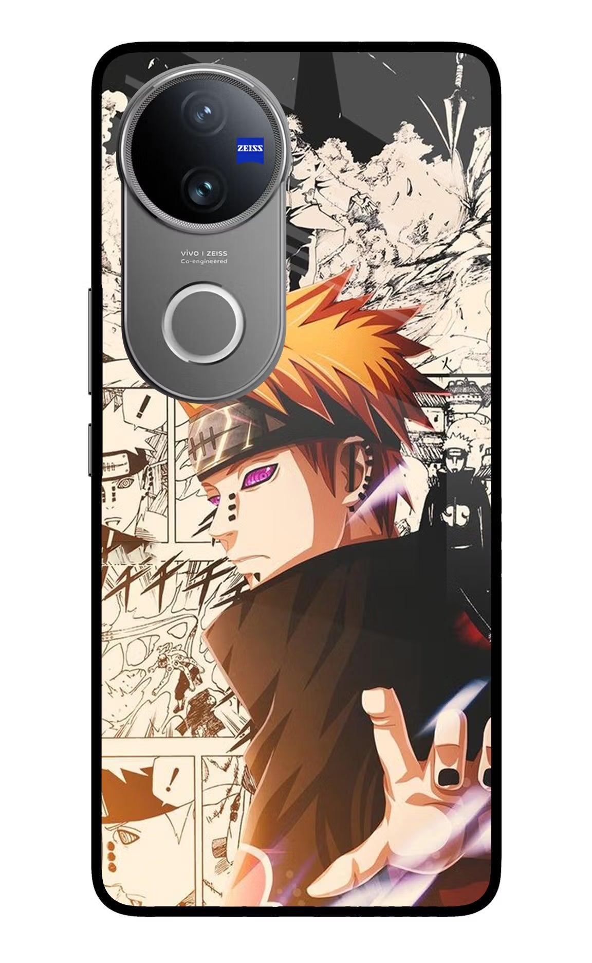 Pain Anime Vivo V50 5G Glass Case Back Cover by Casekaro