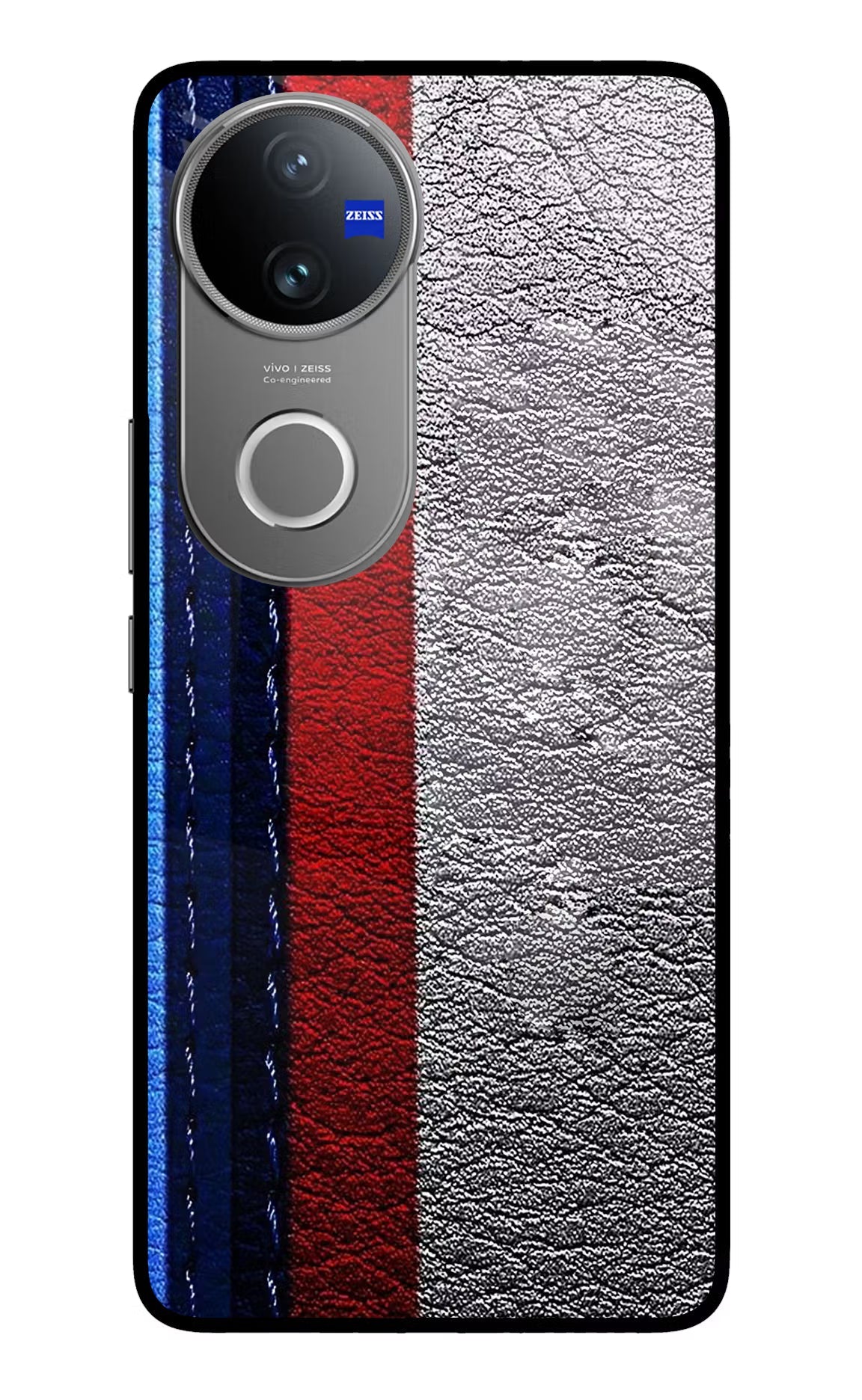 BMW Stripes Vivo V50 5G Glass Case Back Cover by Casekaro