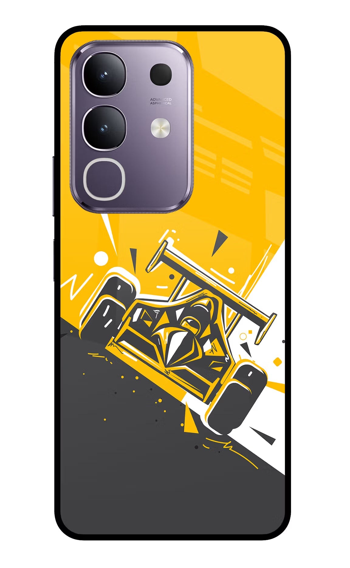 Track King Vivo T4x 5G Glass Case Back Cover by Casekaro