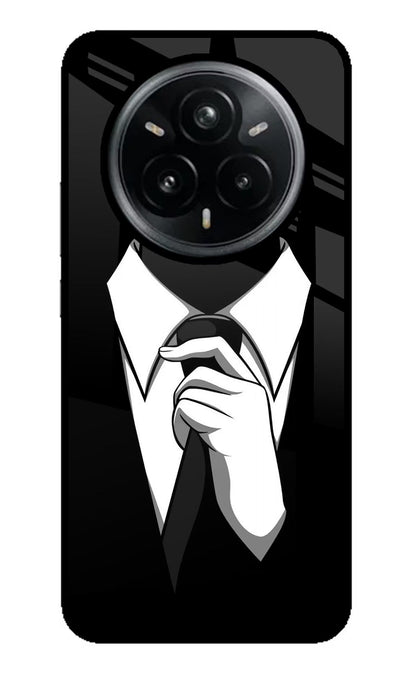 Black Tie Realme 14 Pro Plus 5G Glass Case Back Cover by Casekaro