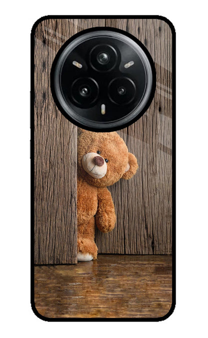 Teddy Wooden Realme 14 Pro Plus 5G Glass Case Back Cover by Casekaro