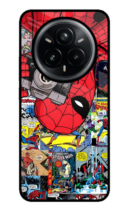 Spider Man Realme 14 Pro Plus 5G Glass Case Back Cover by Casekaro