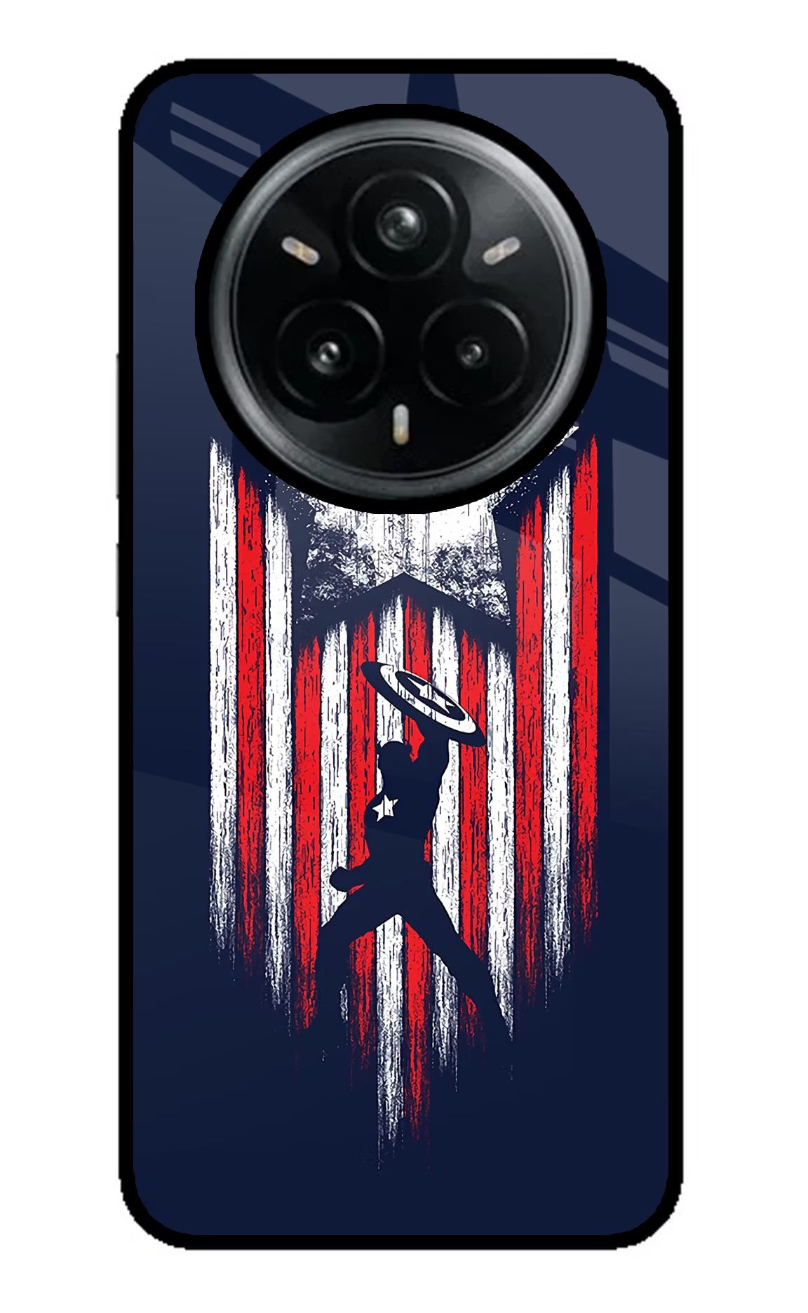 Captain America Marvel Art Realme 14 Pro Plus 5G Glass Case Back Cover by Casekaro