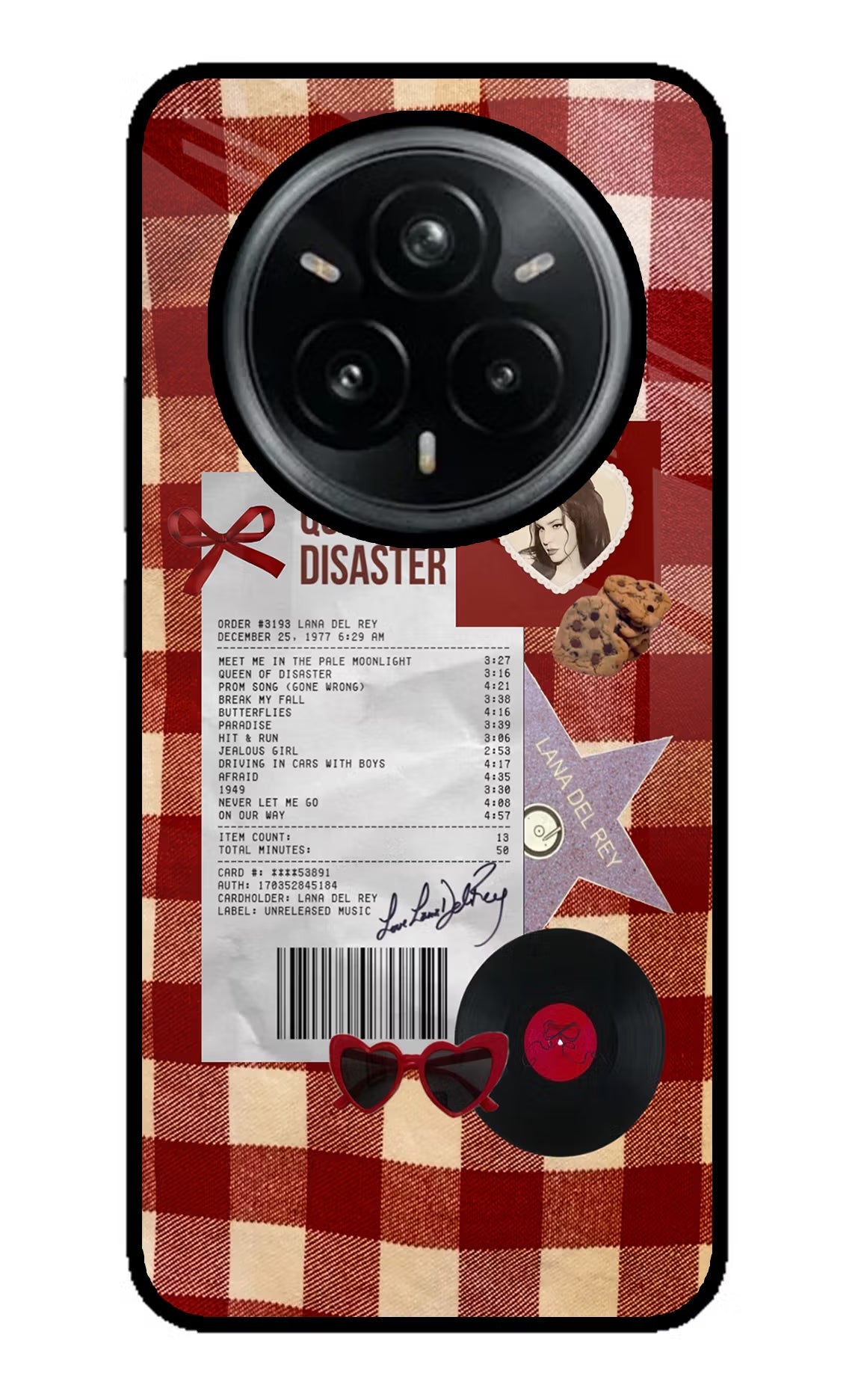 Queen of Disaster Realme 14 Pro Plus 5G Glass Case Back Cover by Casekaro