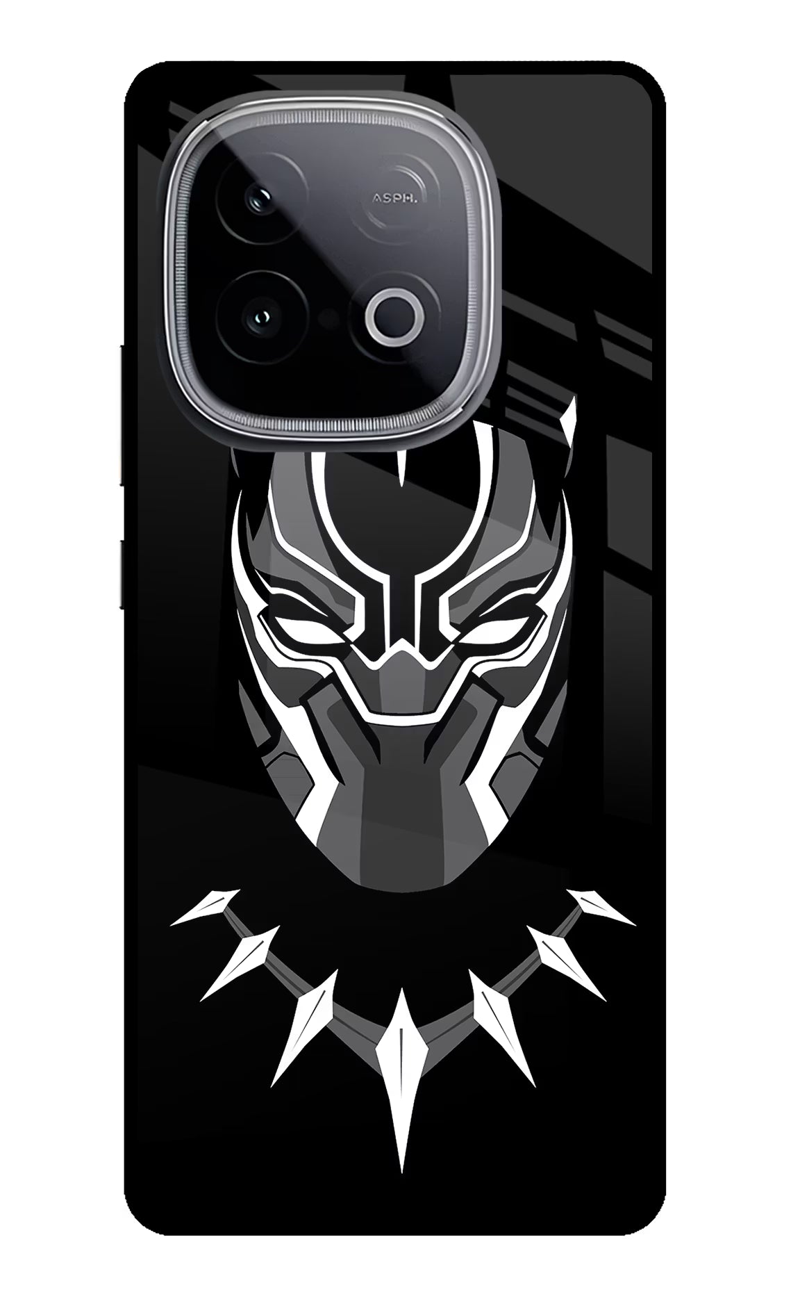 Black Panther iQOO Neo 10 Glass Case Back Cover by Casekaro