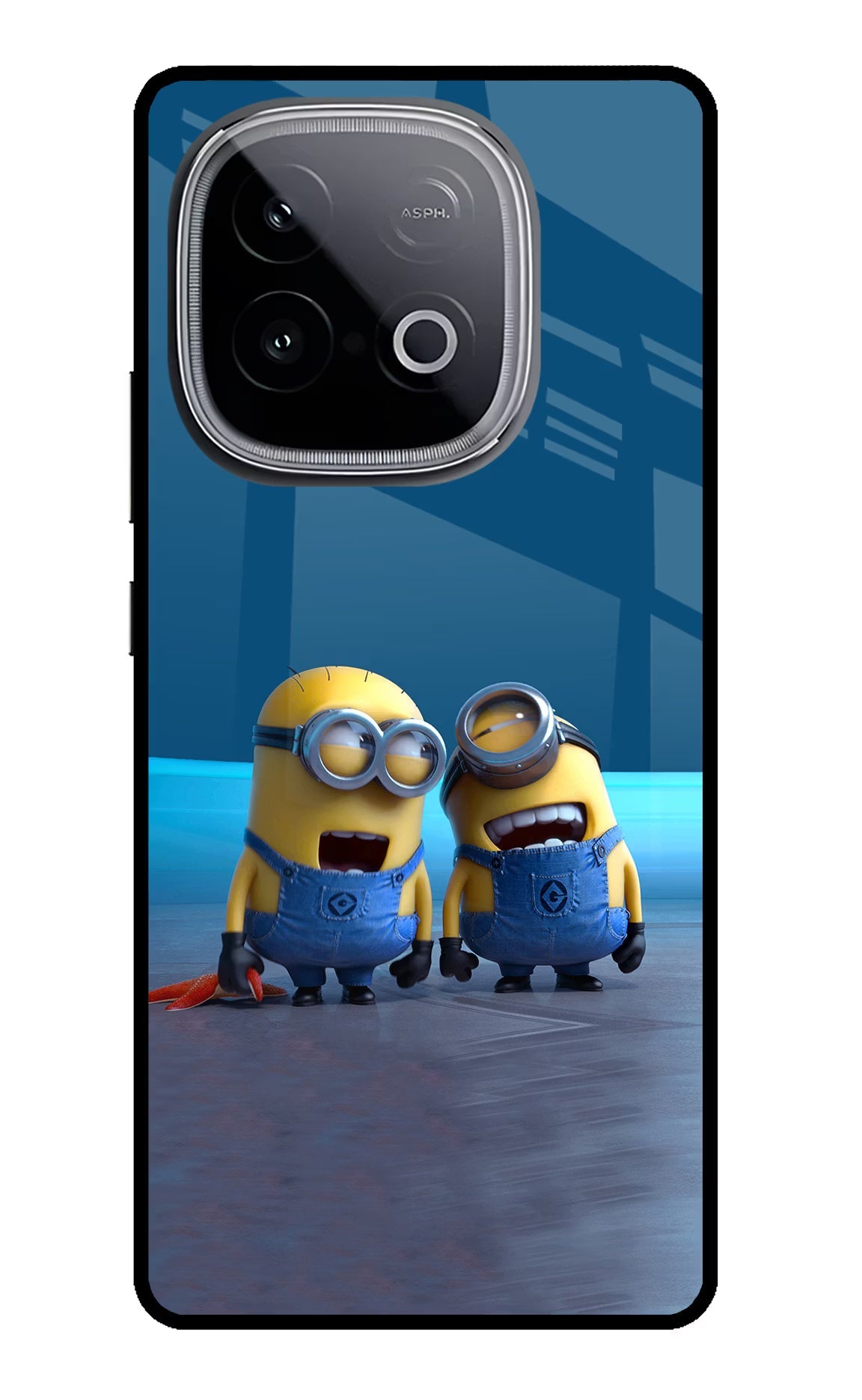 Minion Laughing iQOO Neo 10 Glass Case Back Cover by Casekaro