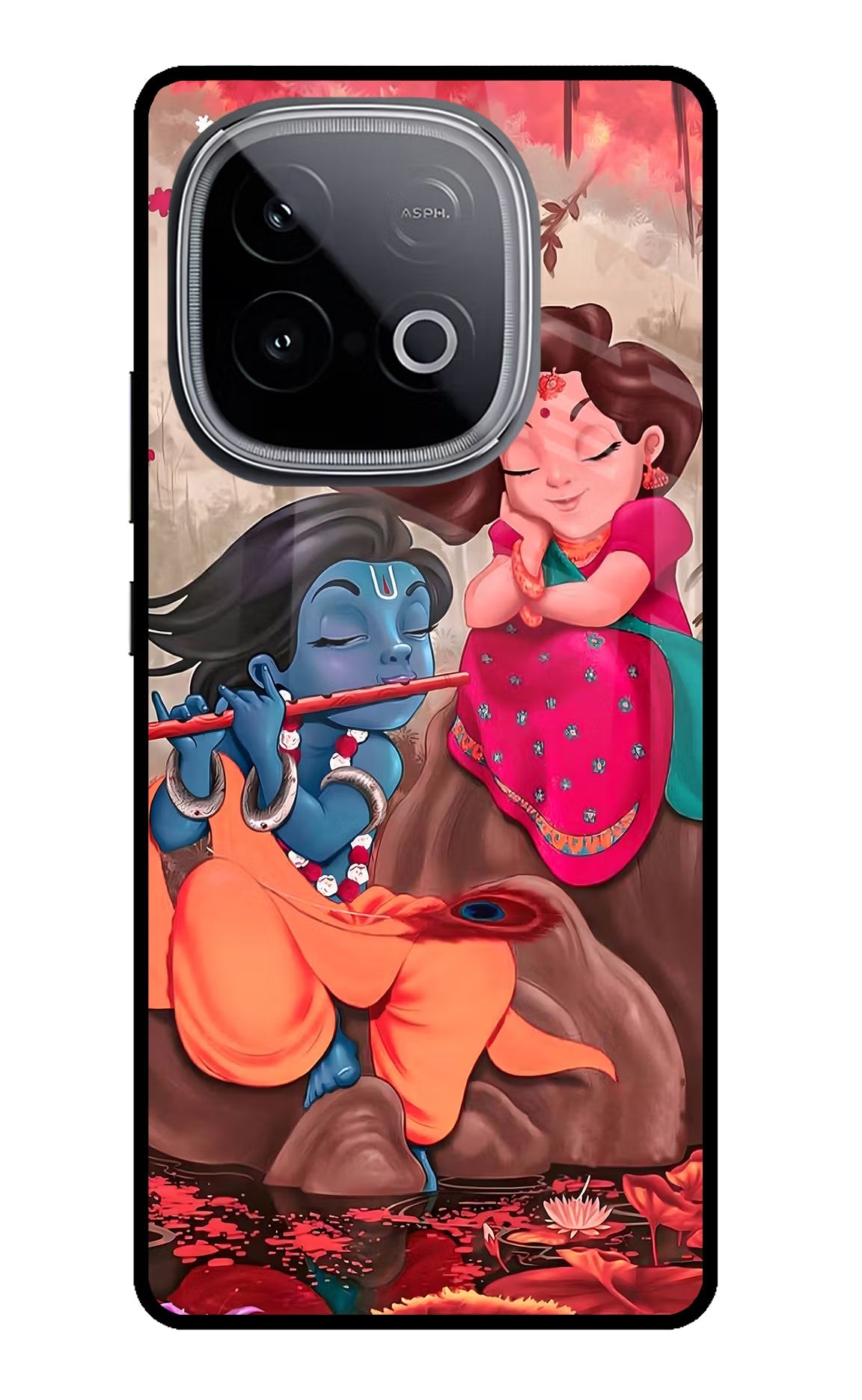 Radhe Krishna iQOO Neo 10 Glass Case Back Cover by Casekaro