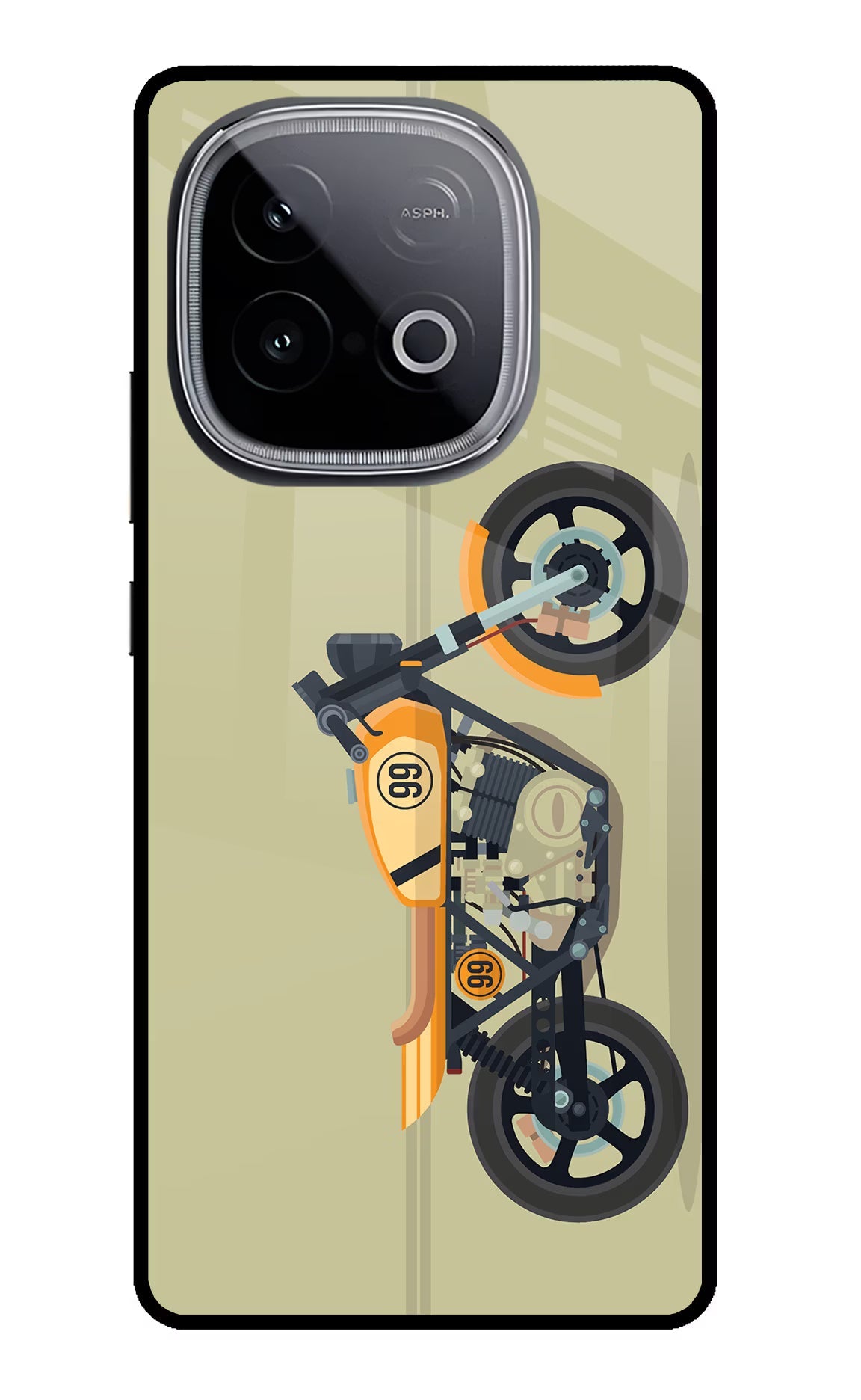 Vertical Speedster iQOO Neo 10 Glass Case Back Cover by Casekaro