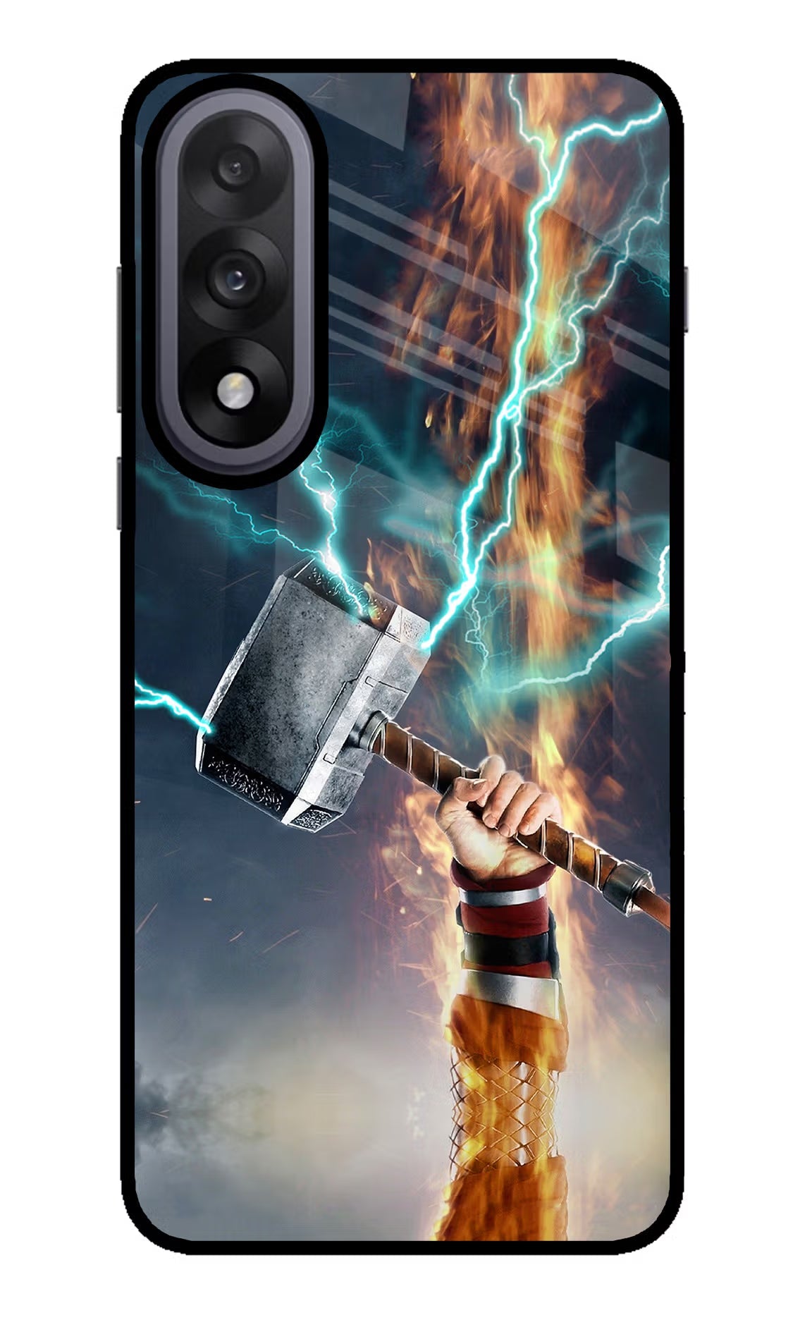 Thor Hammer Mjolnir OnePlus Nord 5 Glass Case Back Cover by Casekaro