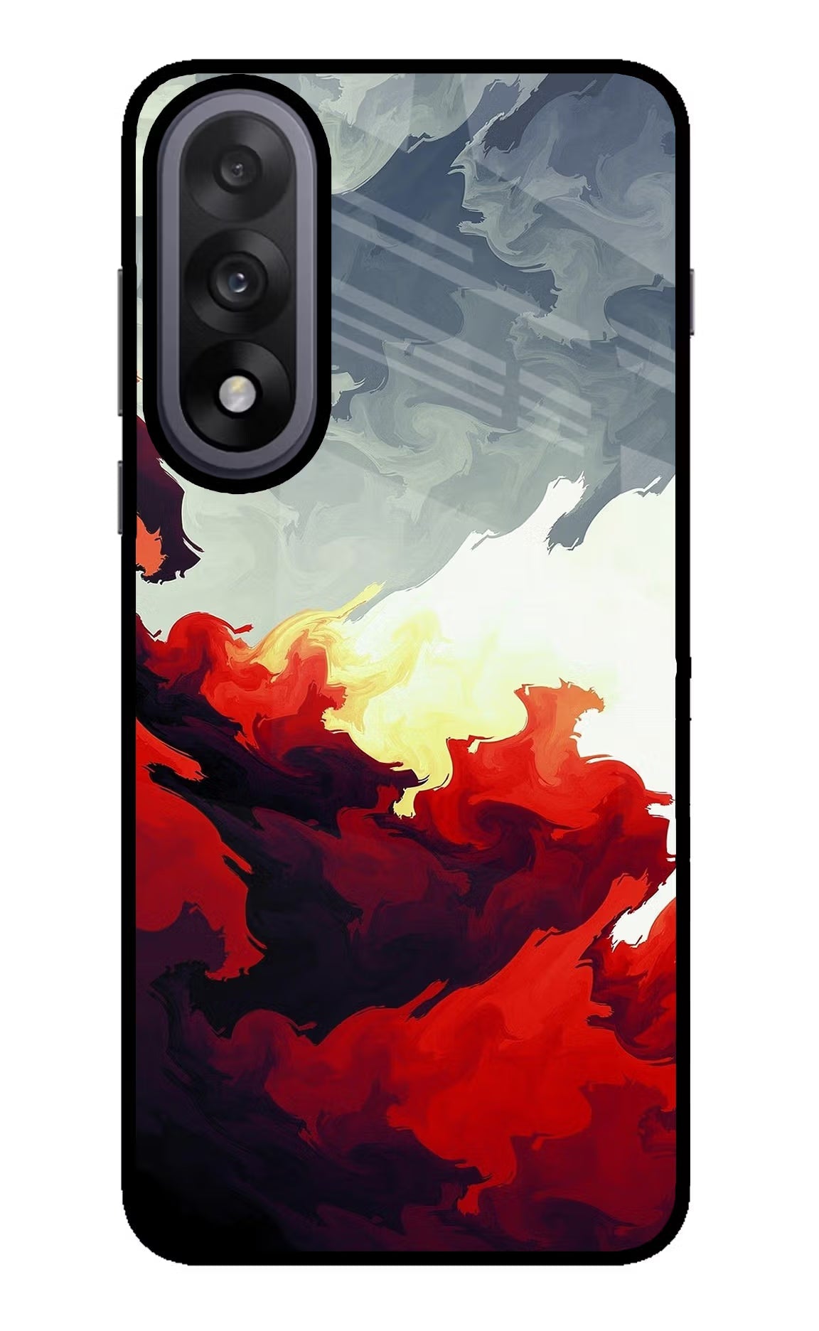 Fire Cloud OnePlus Nord 5 Glass Case Back Cover by Casekaro