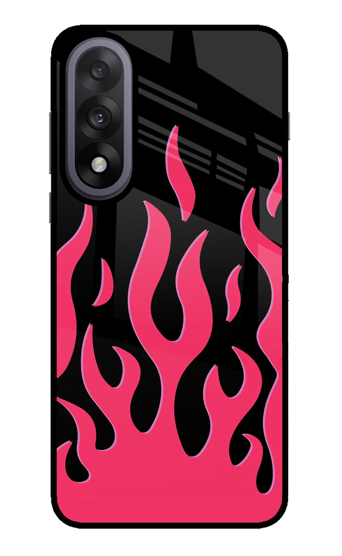 Fire Flames OnePlus Nord 5 Glass Case Back Cover by Casekaro