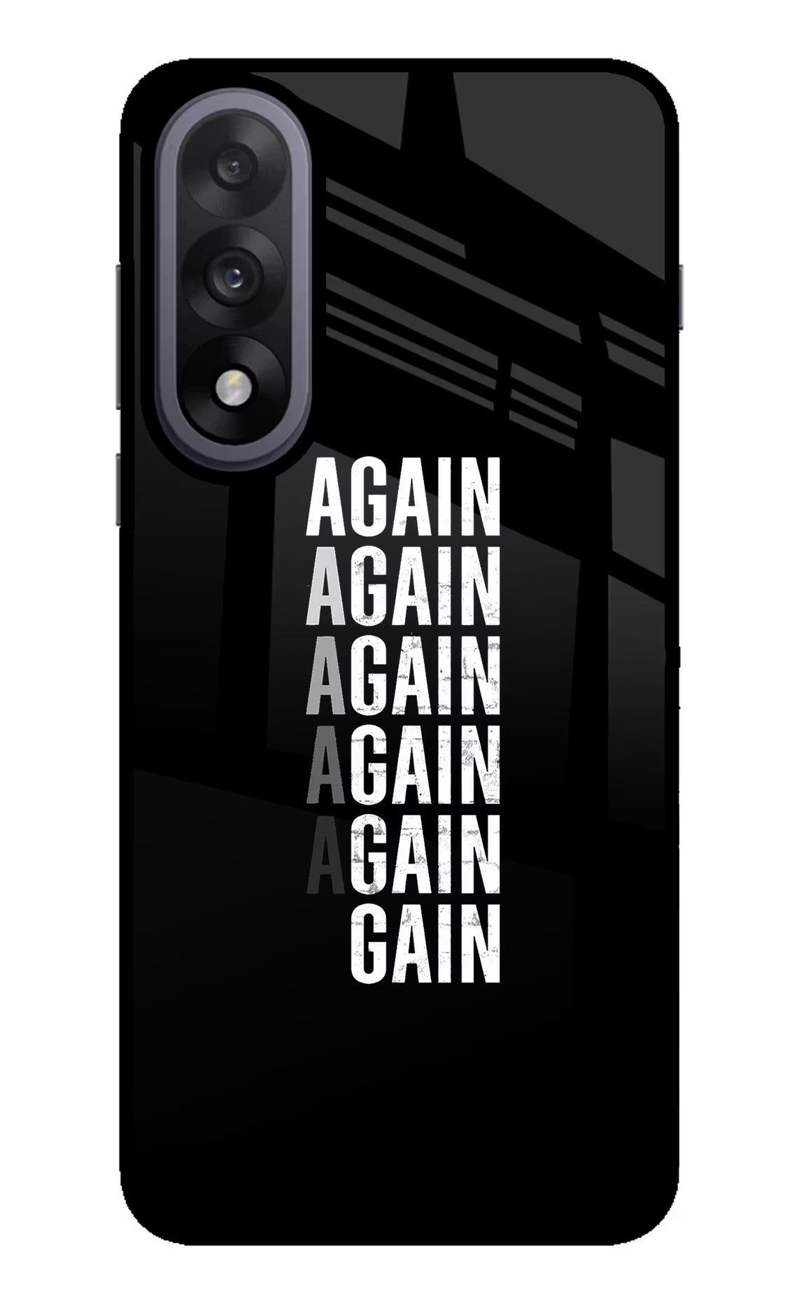 Again Again Gain OnePlus Nord 5 Glass Case Back Cover by Casekaro