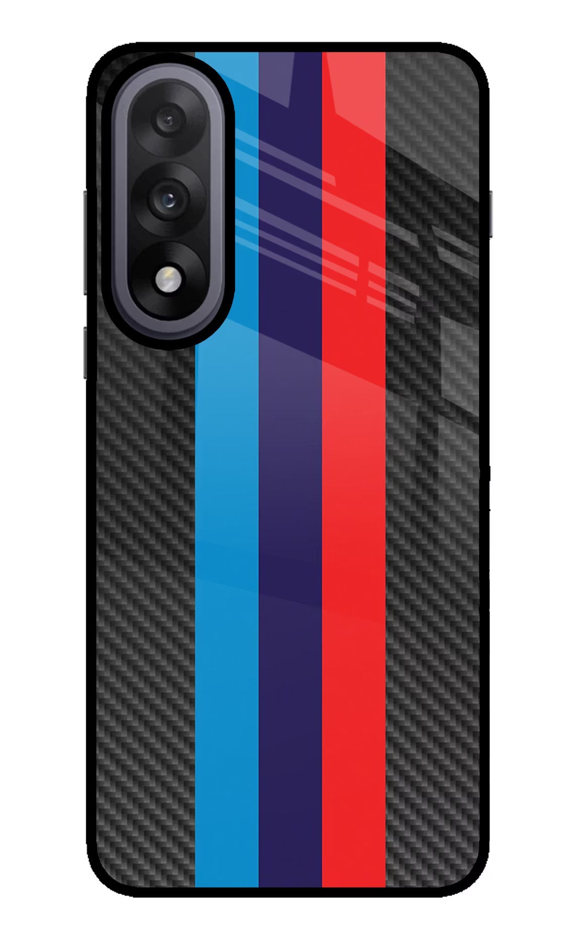 BMW Stripes Pattern OnePlus Nord 5 Glass Case Back Cover by Casekaro