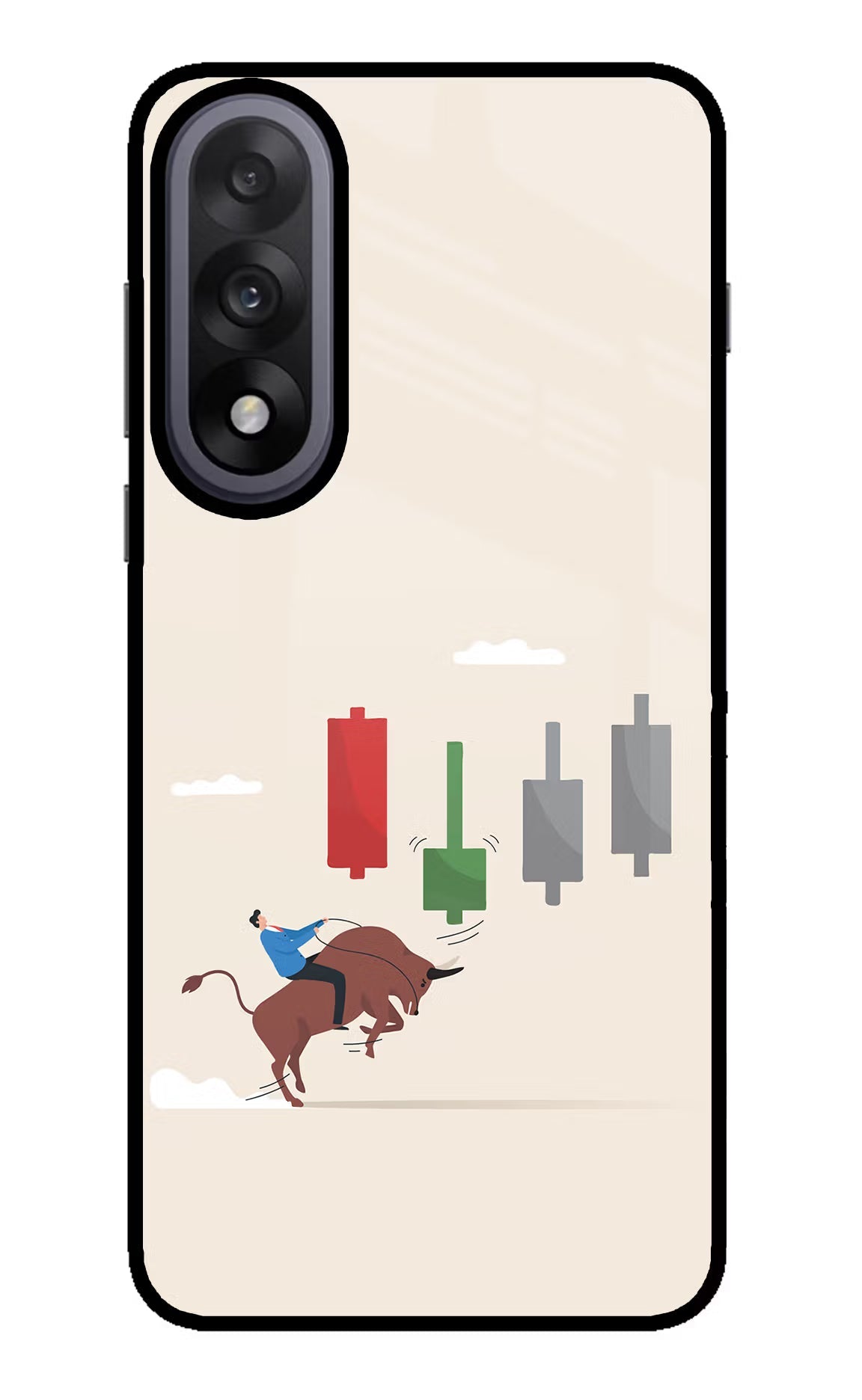 Bull Trading Momentum OnePlus Nord 5 Glass Case Back Cover by Casekaro