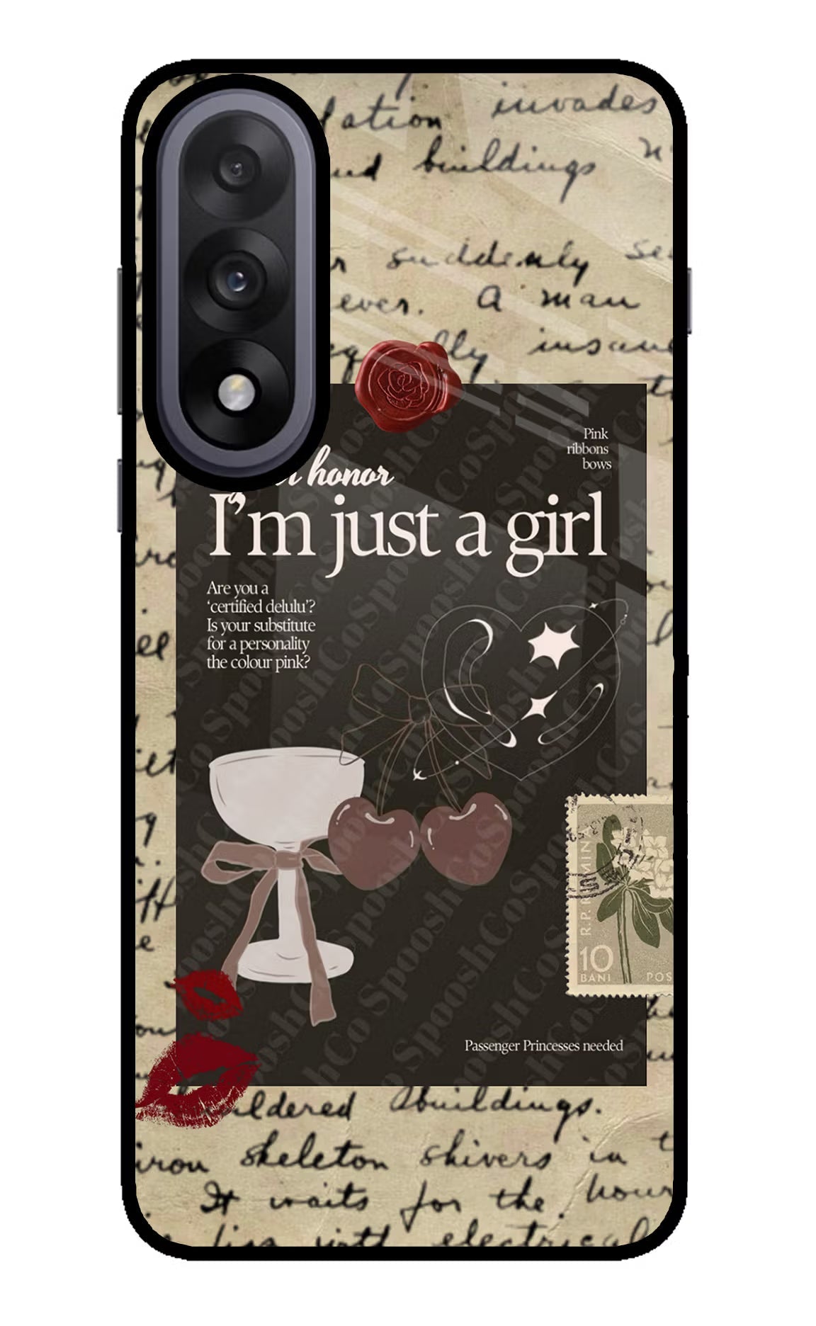 I am just a girl OnePlus Nord 5 Glass Case Back Cover by Casekaro