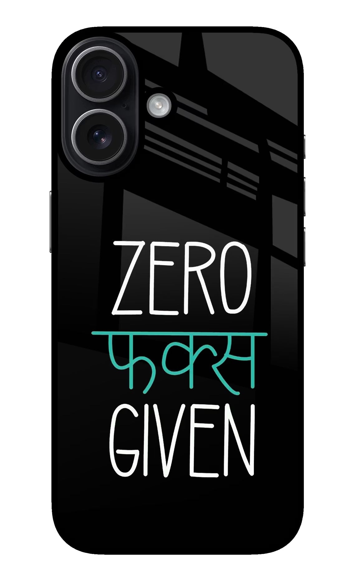 Zero Fucks Given iPhone 17 Glass Case Back Cover by Casekaro