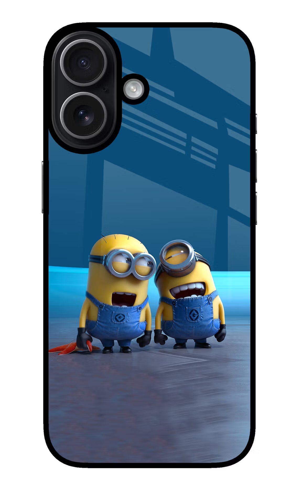 Minion Laughing iPhone 17 Glass Case Back Cover by Casekaro