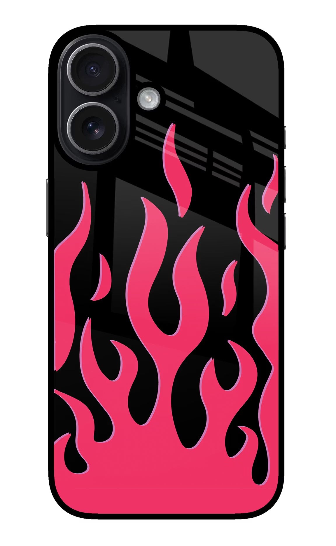 Fire Flames iPhone 17 Glass Case Back Cover by Casekaro