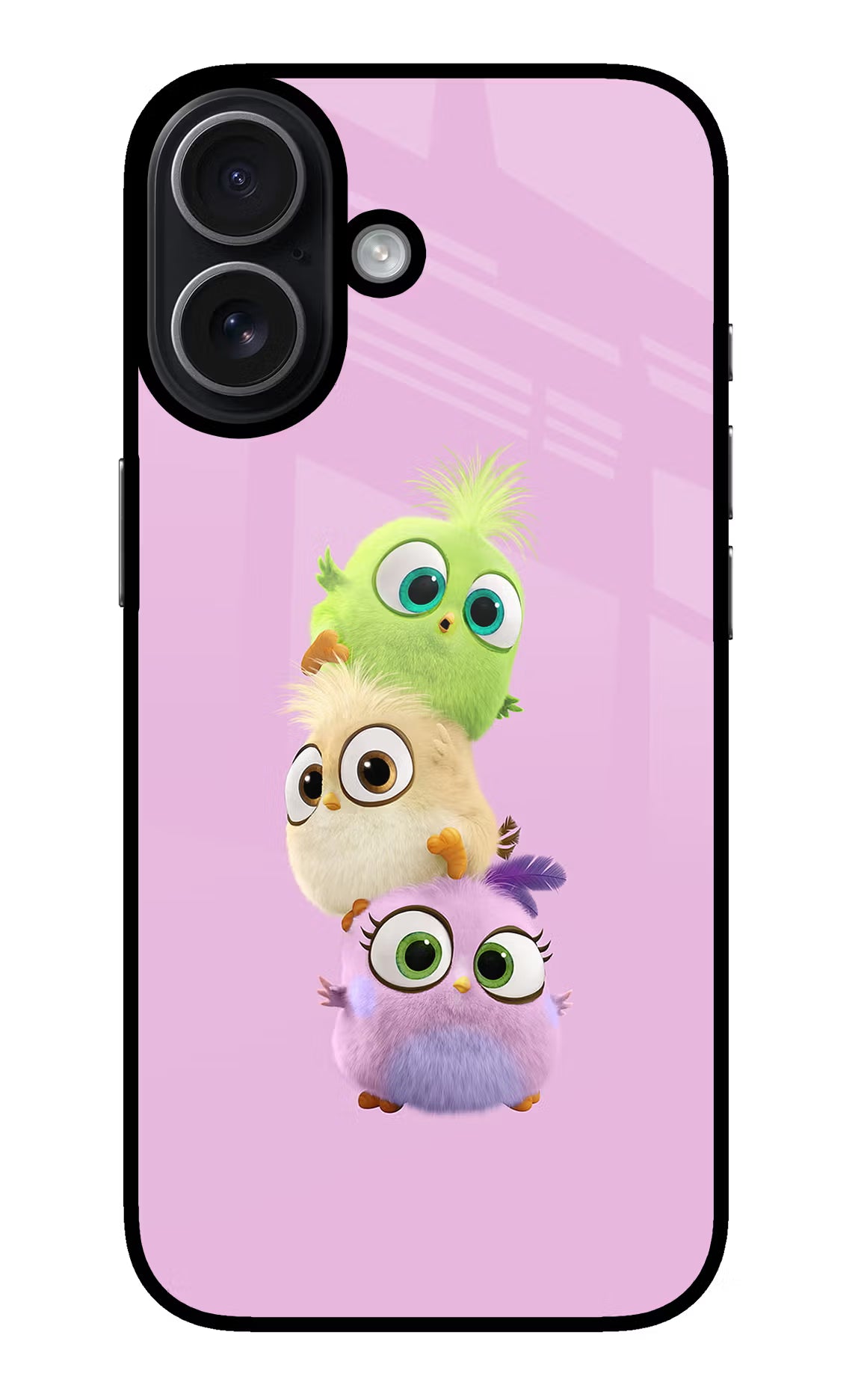 Cute Little Birds iPhone 17 Glass Case Back Cover by Casekaro