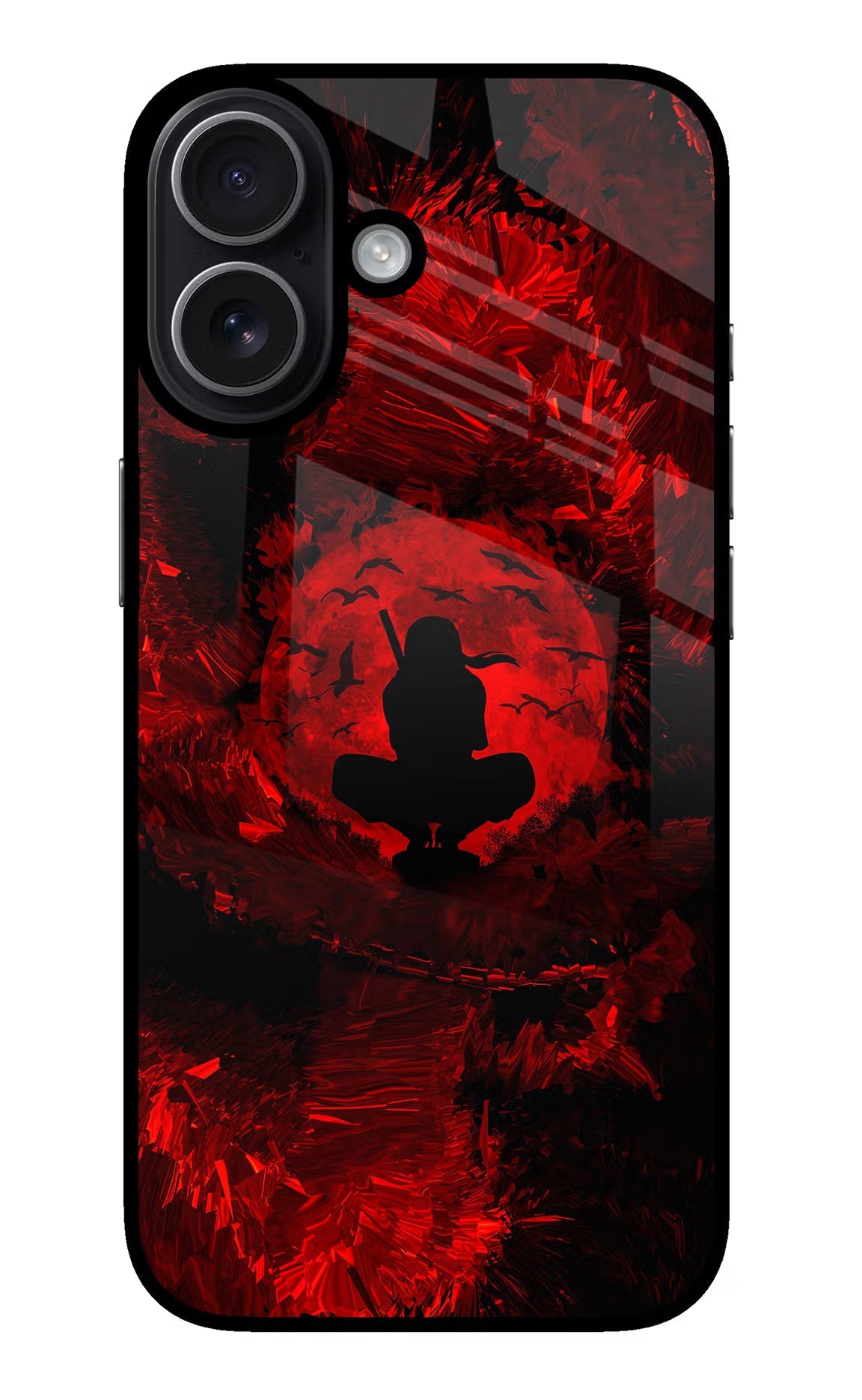 Itachi Uchiha iPhone 17 Glass Case Back Cover by Casekaro