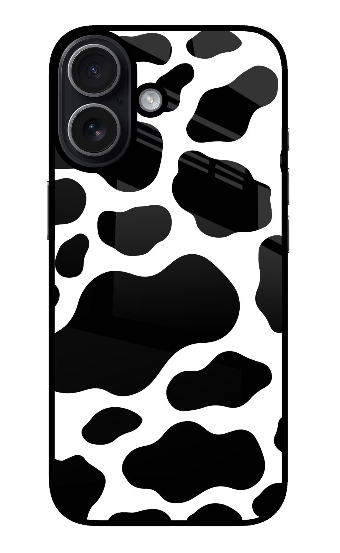Cow Spots iPhone 17 Glass Case Back Cover by Casekaro