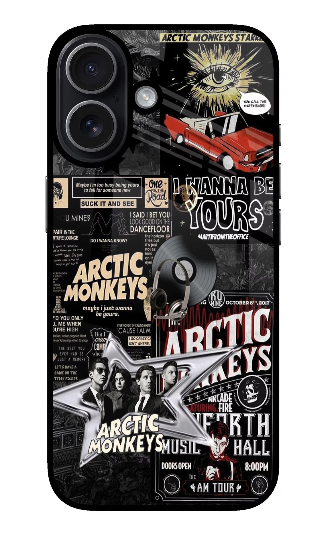 Arctic Monkeys iPhone 17 Glass Case Back Cover by Casekaro