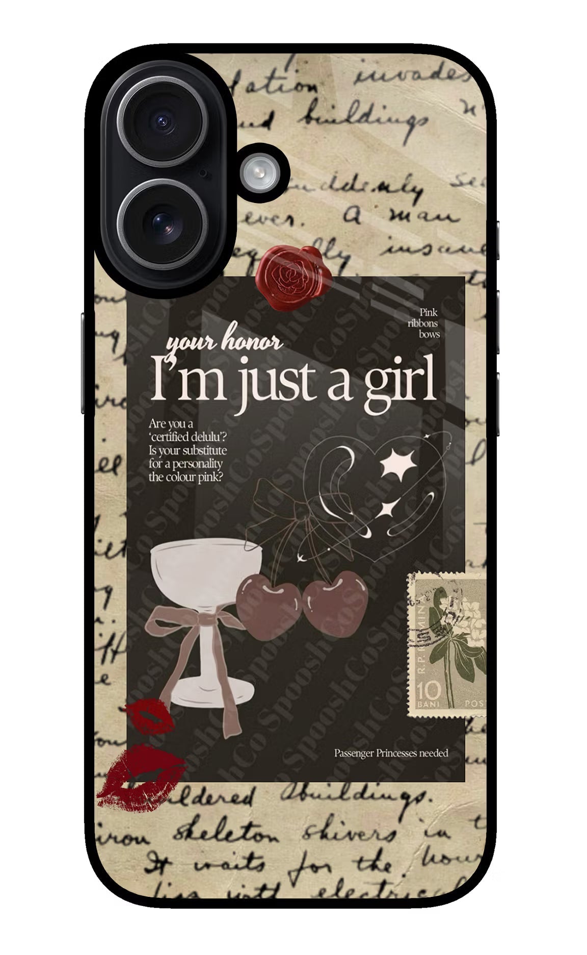 I am just a girl iPhone 17 Glass Case Back Cover by Casekaro