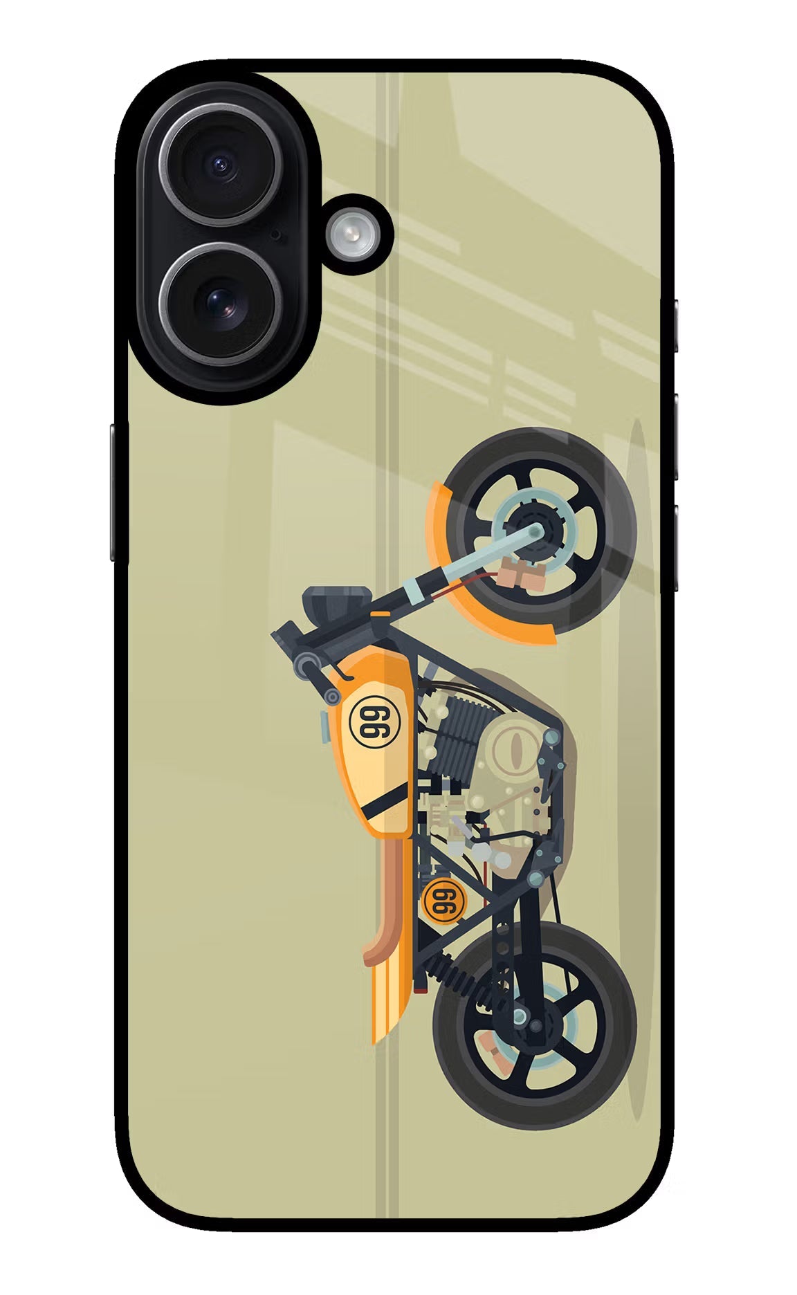 Vertical Speedster iPhone 17 Glass Case Back Cover by Casekaro