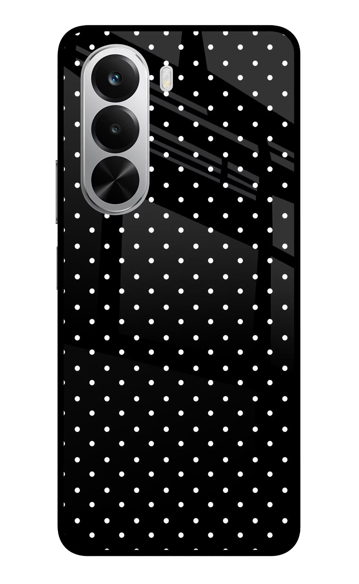White Dots Realme P4x 5G Glass Case Back Cover by Casekaro