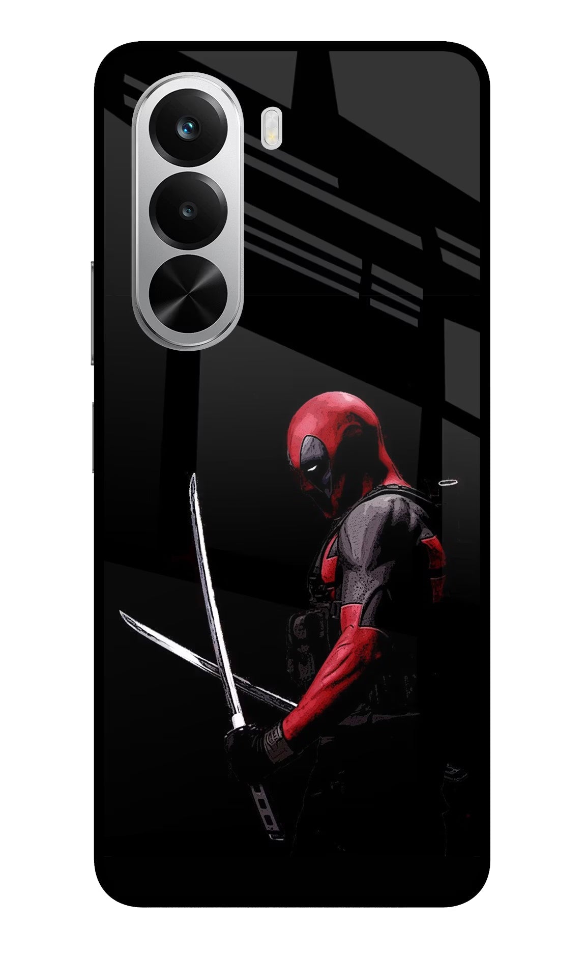 Deadpool Realme P4x 5G Glass Case Back Cover by Casekaro