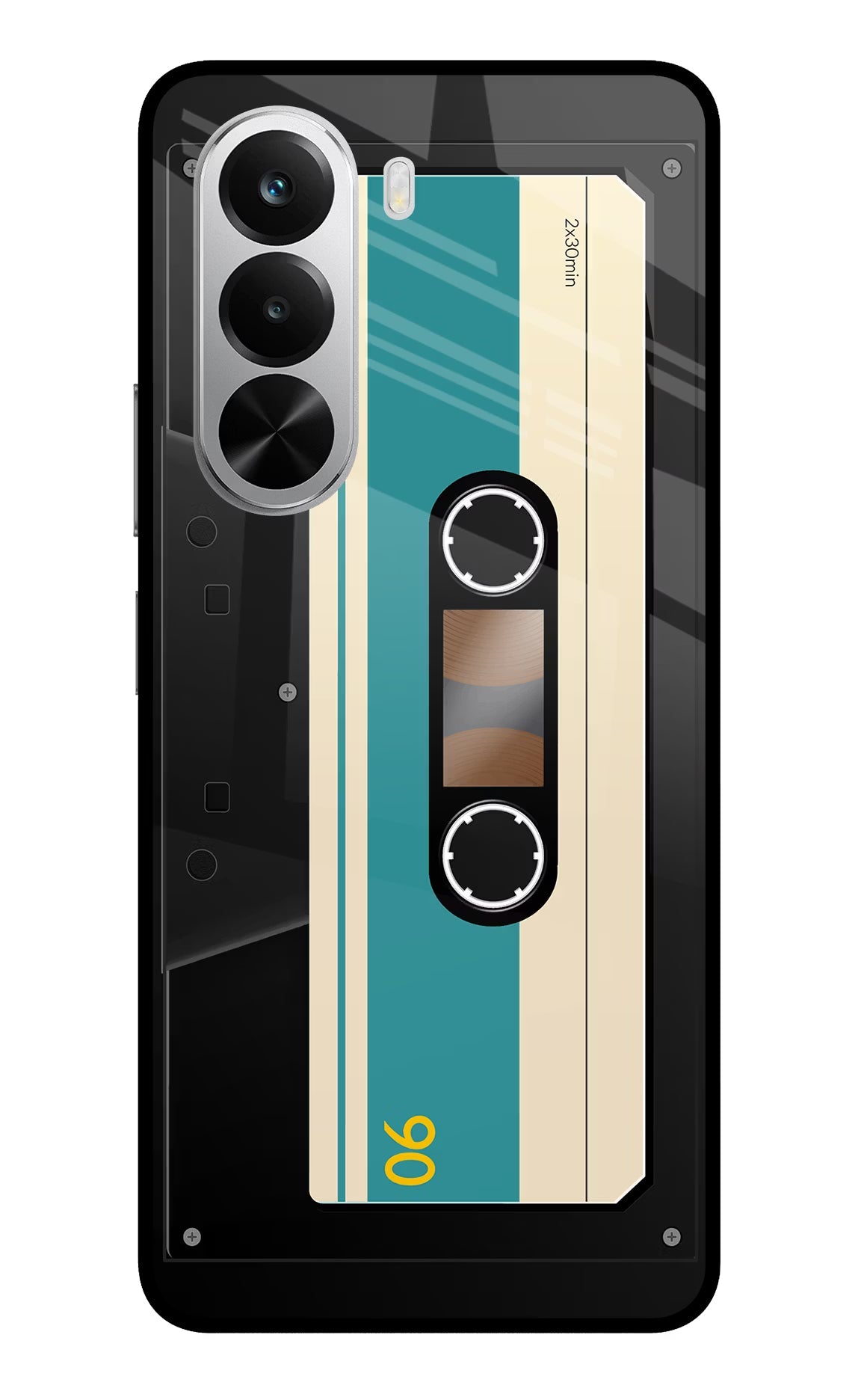 Cassette Realme P4x 5G Glass Case Back Cover by Casekaro