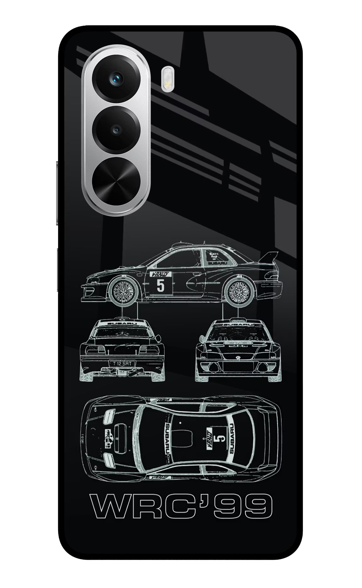 WRC'99 Realme P4x 5G Glass Case Back Cover by Casekaro