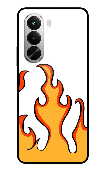 Fired Up – White Realme P4x 5G Glass Case Back Cover by Casekaro